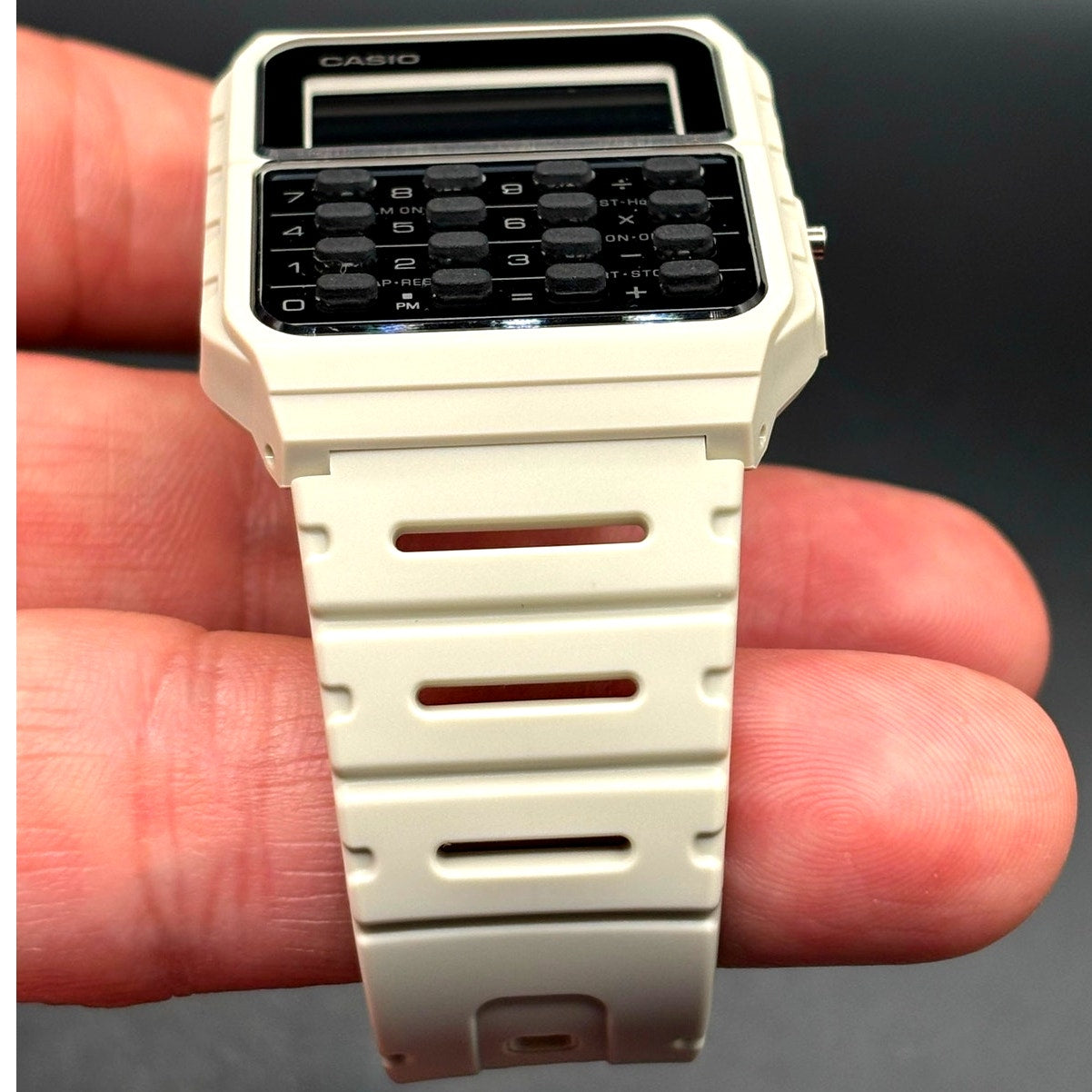 Casio CA53WF-8B Data Bank Retro Calculator Vintage White Resin Digital Watch