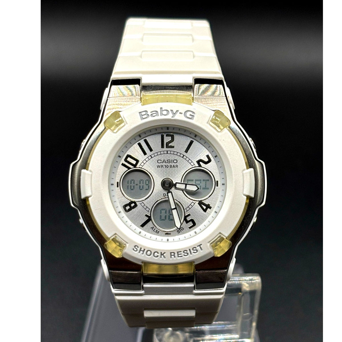 Casio Baby-G BGA110-7B Analog Digital White Women’s Watch Discontinued