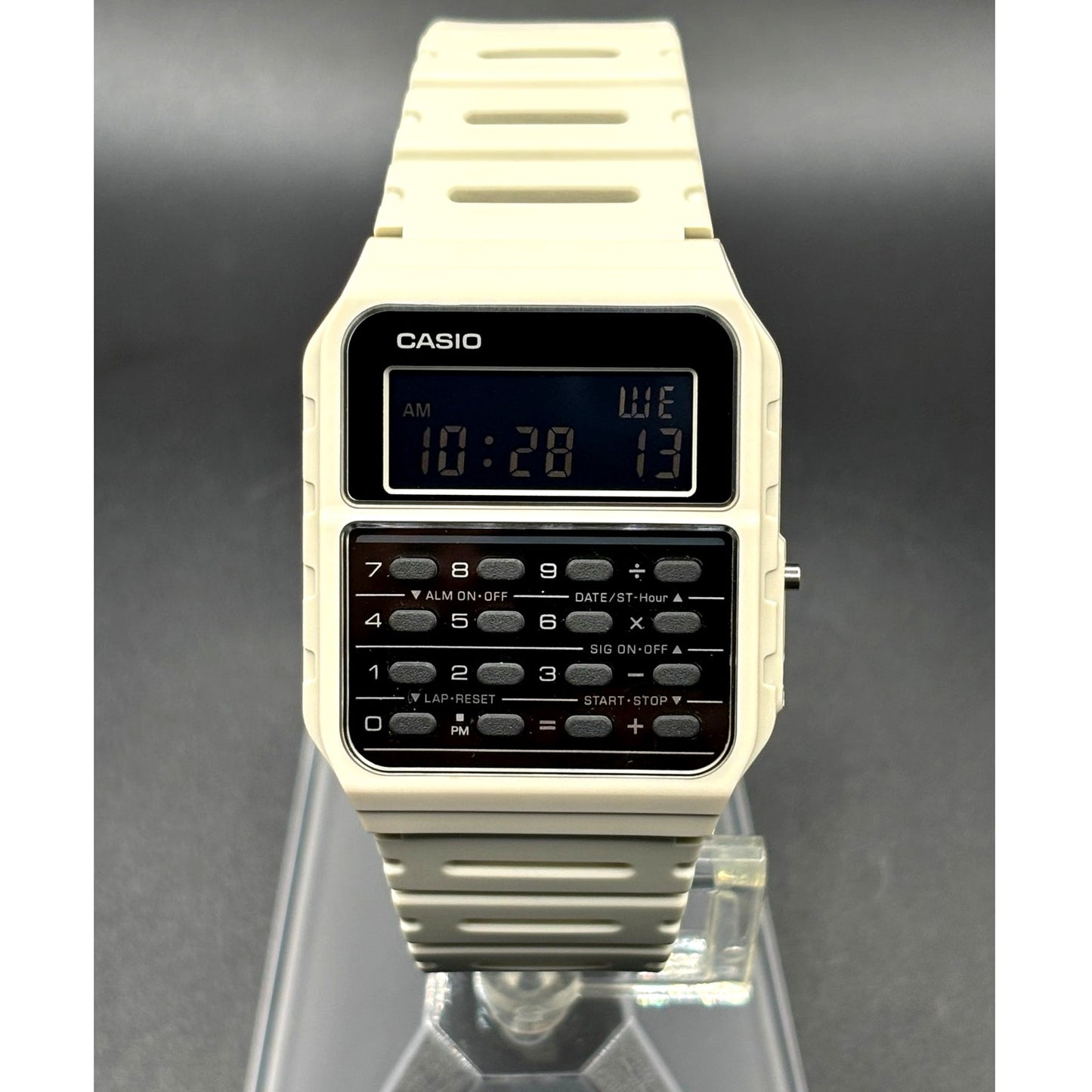 Casio CA53WF-8B Data Bank Retro Calculator Vintage White Resin Digital Watch