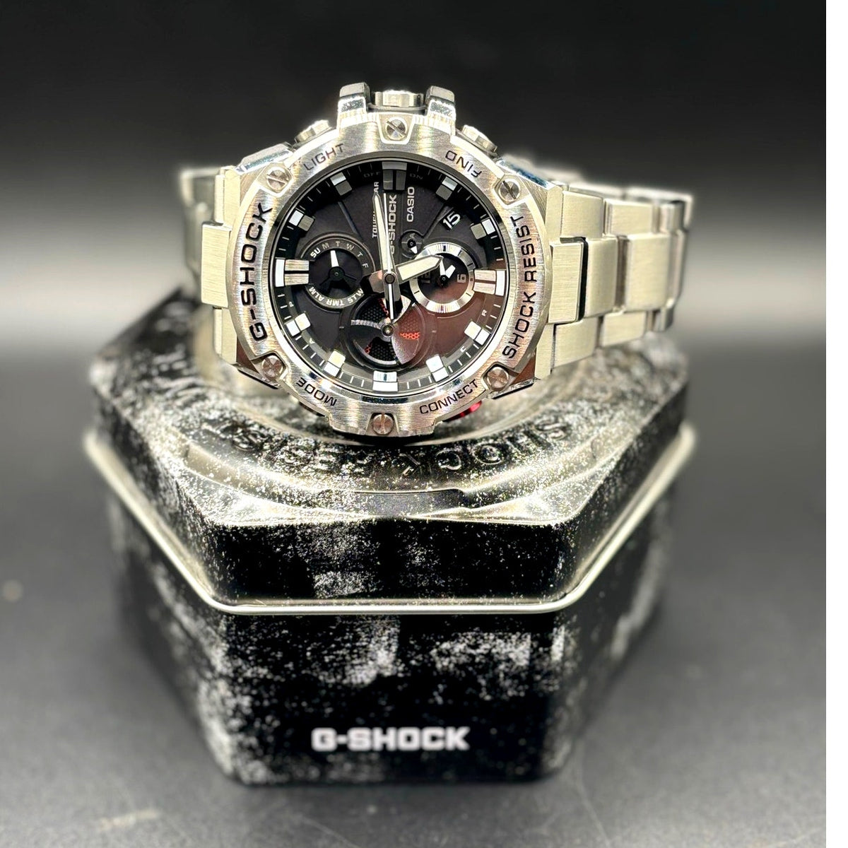 Casio G-Shock G-Steel GST-B100D-1A Tough Solar Bluetooth 200M Steel 53mm Watch