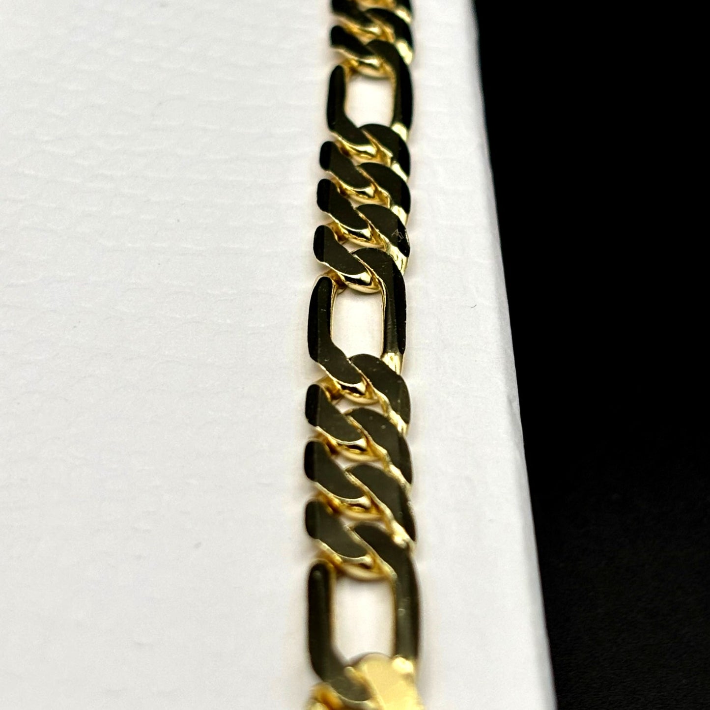 American Exchange Mens 18k Gold Plated Figaro Link 22" Inch Chain Necklace NWT