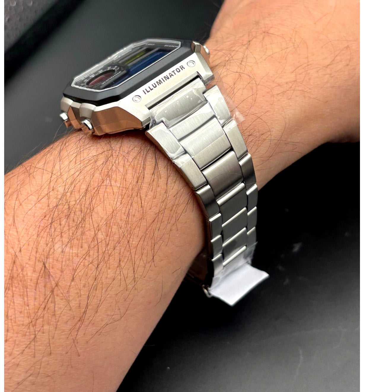 LWS Atlas Meridian Casio AE1200WHD World Time Stainless Steel Bracelet Mod Watch
