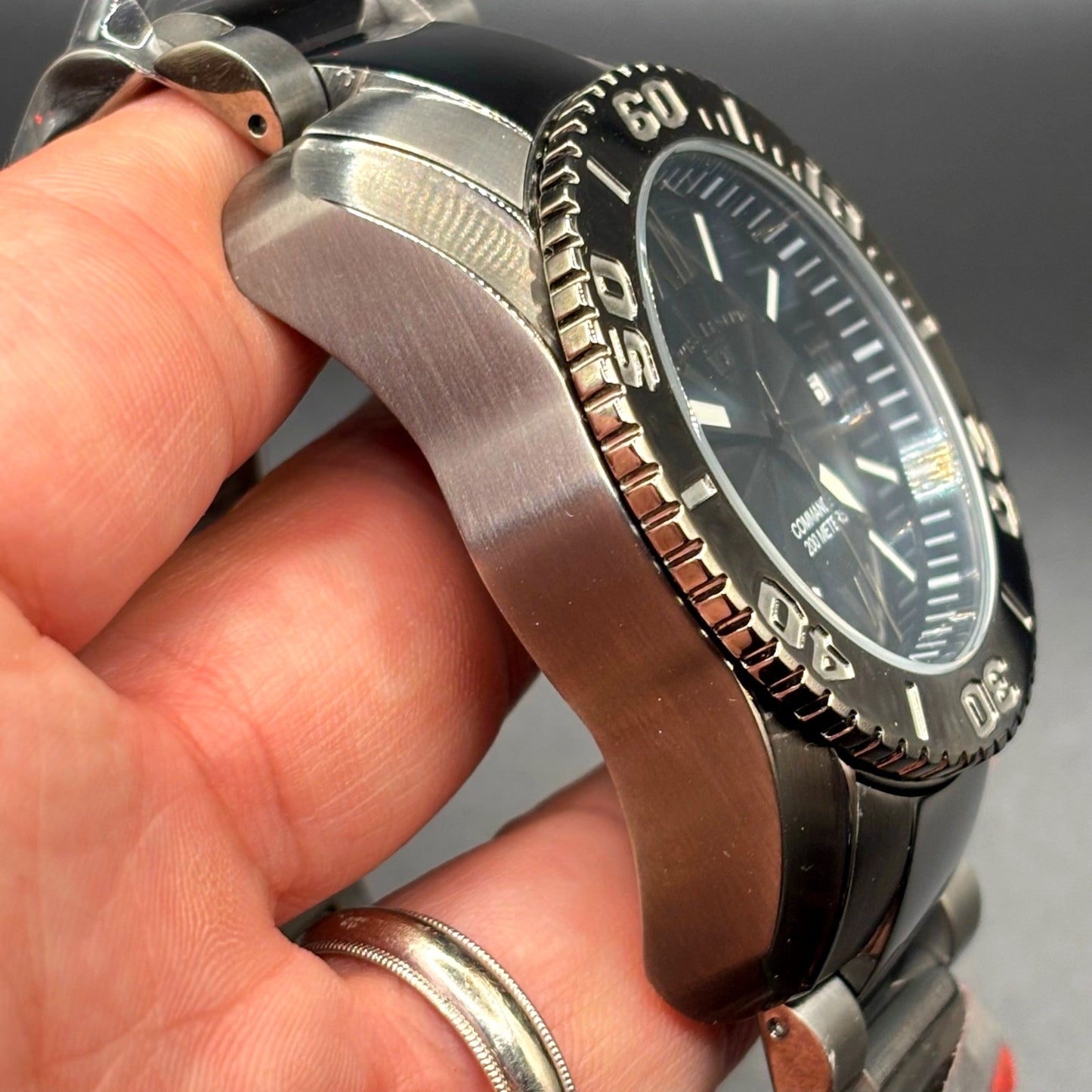 Swiss Legend Commander SL-10059-GM-104 Black Dive Ion Plated Men's Watch NIBWT