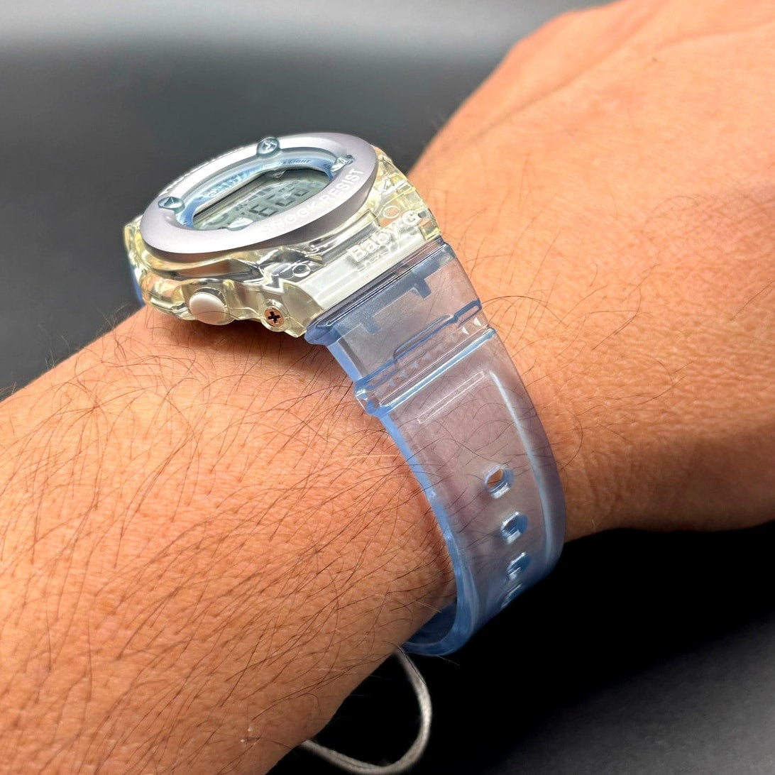 Casio Baby-G BG-1302-2ER Translucent Blue Jelly Digital Women's Watch NIBWT