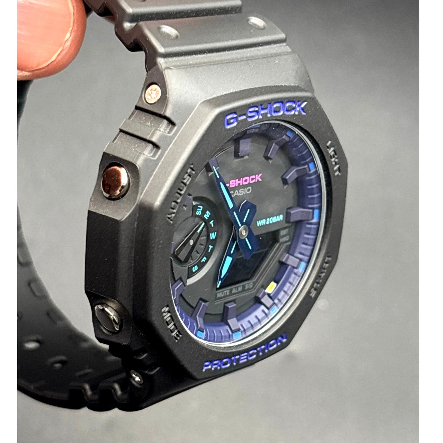 Casio G-Shock GA2100VB-1A CasiOak Virtual World Carbon Core Men's Ana-Digi Watch
