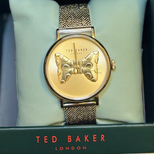 Ted Baker Phylipa BKPPHS303G – Gold-Tone Bow-Tie Dial, Stainless Steel