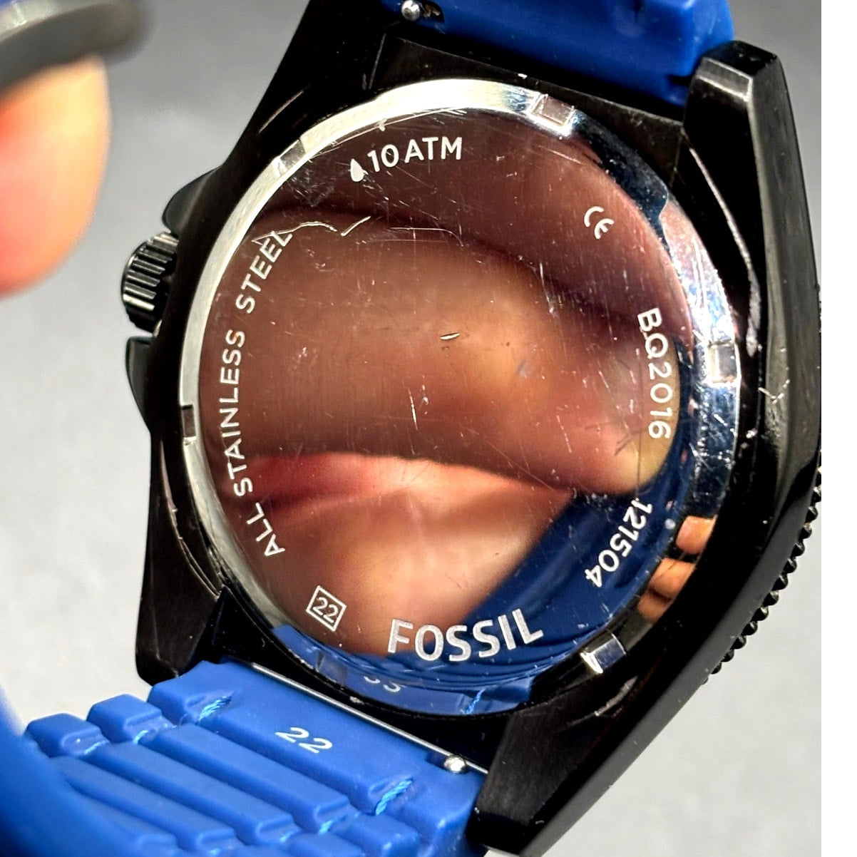 Fossil Flynn BQ2016 Multifunction Dive Style Blue Silicone Men's Watch 45mm