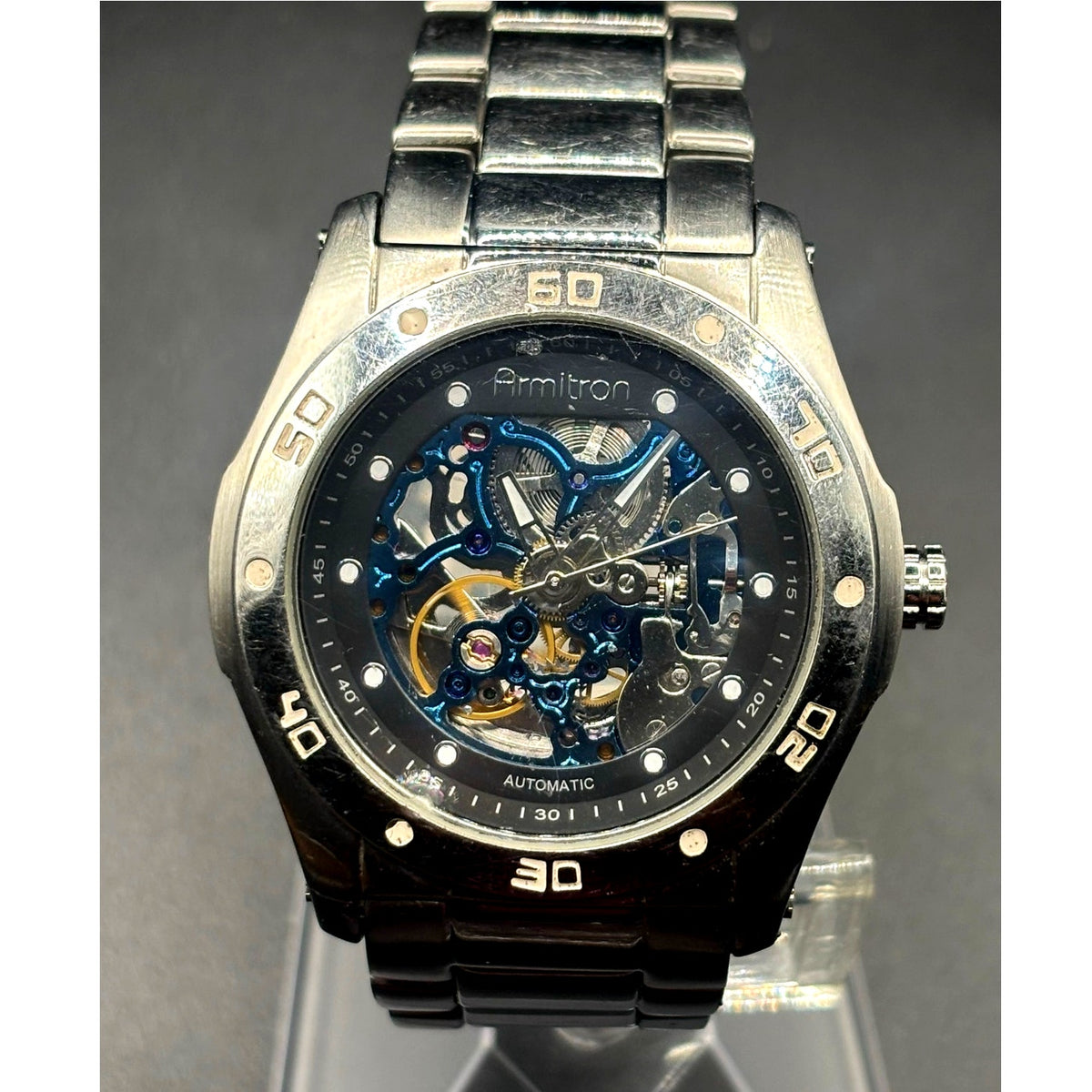 Armitron 20/4406SV Men’s Automatic Skeleton Watch 44mm Stainless Steel