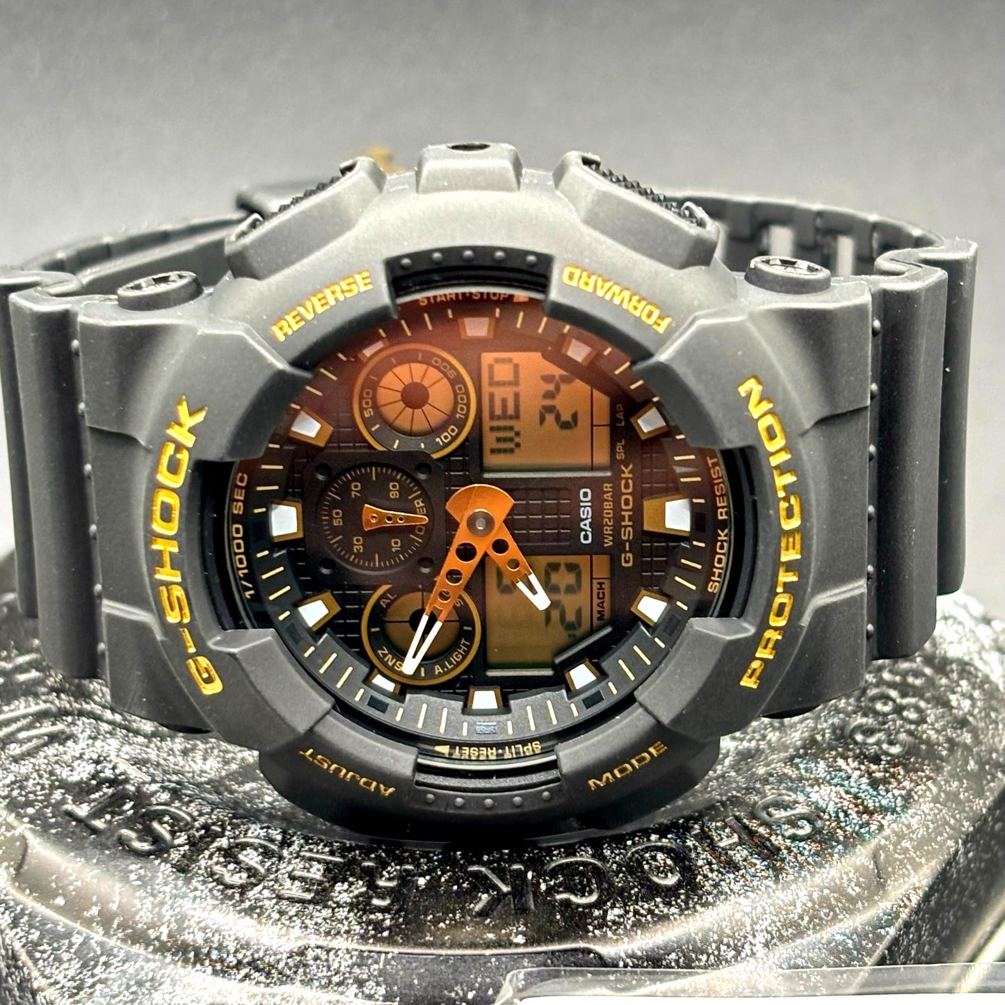Casio G-Shock GA-100GBX-1A9 Black Gold Analog Digital 51mm Men’s Watch NIB