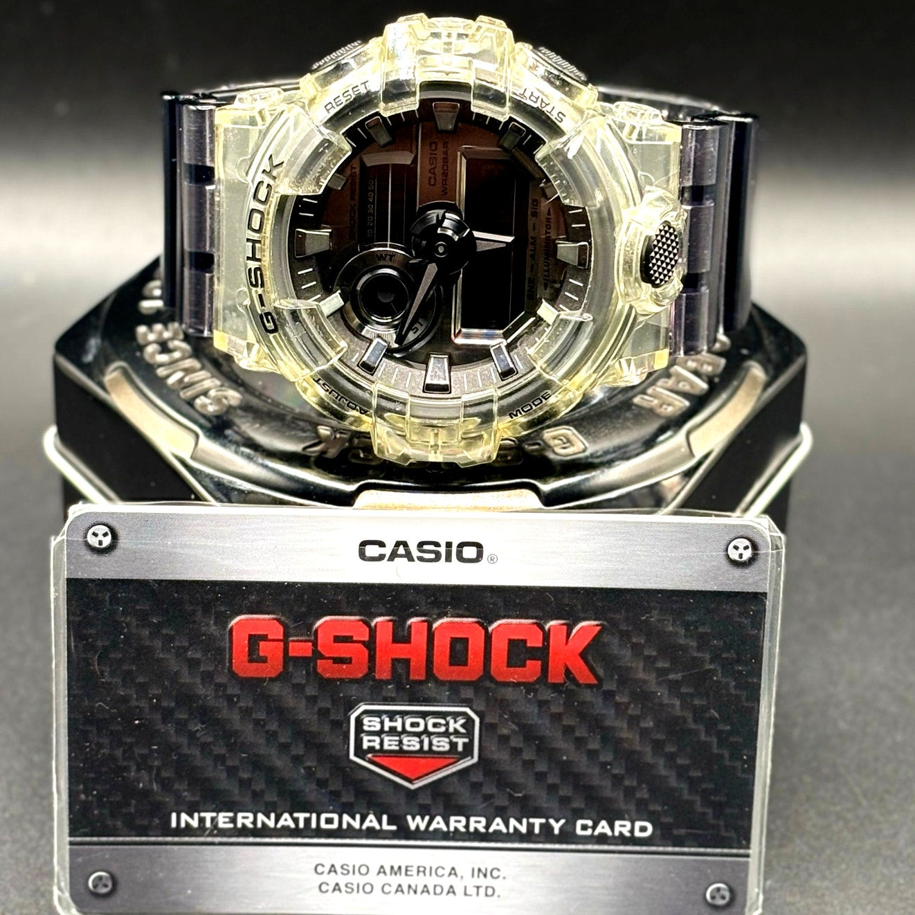 Casio G-Shock GA-700SK-1A Clear Skeleton Series Transparent Resin Watch NIB