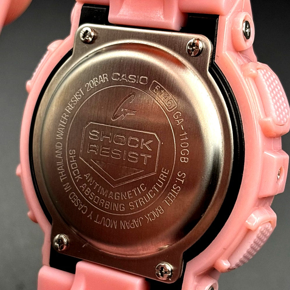Casio G-Shock GMAS-110MP-4A2 Women’s Pink Analog Digital Watch NIBWT