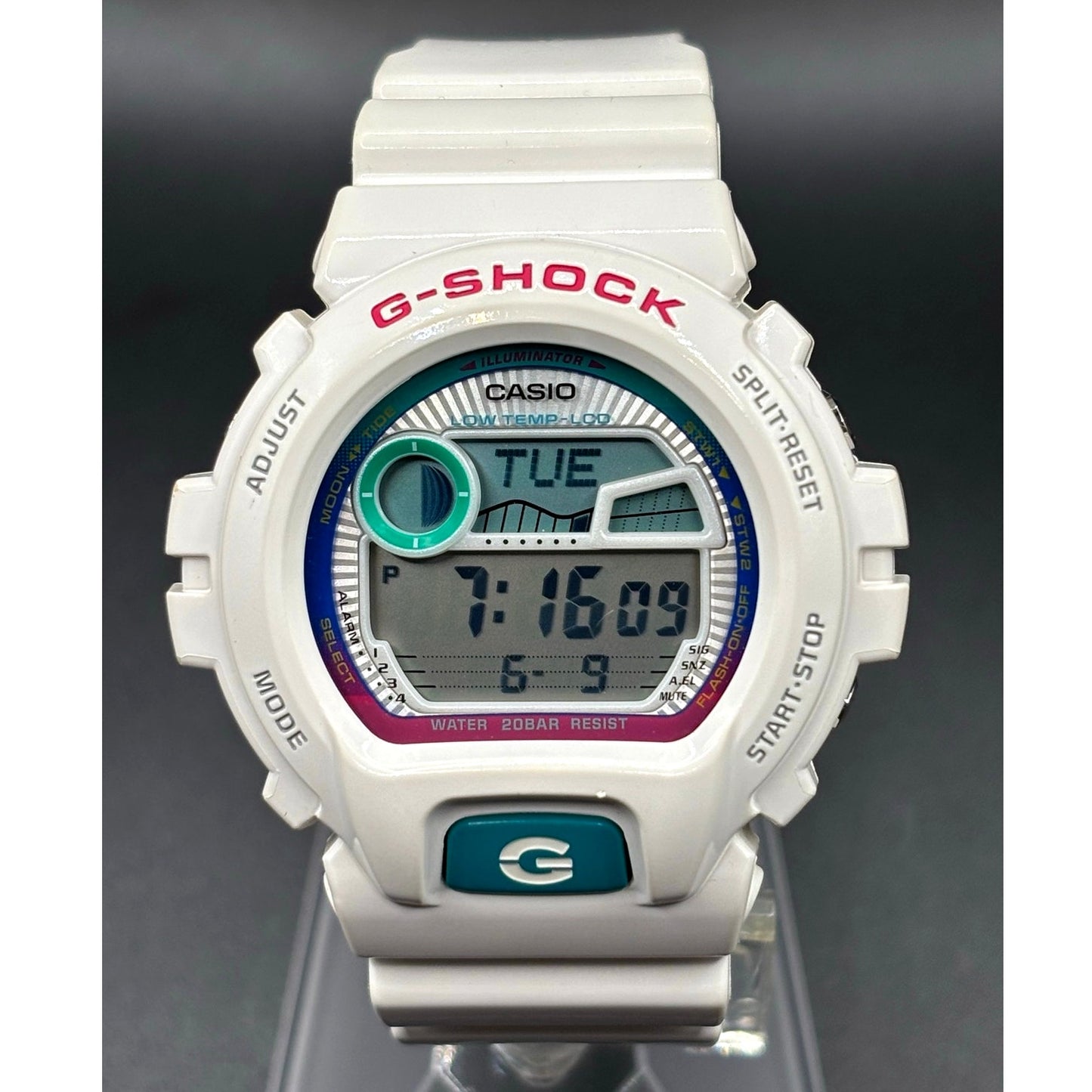 Casio G-Shock GLX-6900-7 G-LIDE White Surf Watch Tide Moon Graph