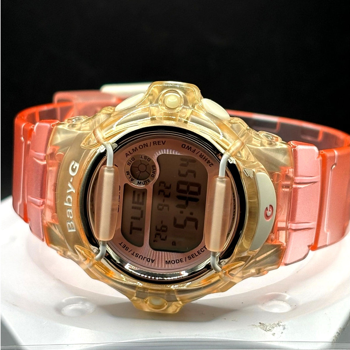 Casio Baby-G BG169R-4 Pink Clear Digital Shock Resistant 200M Women’s Watch