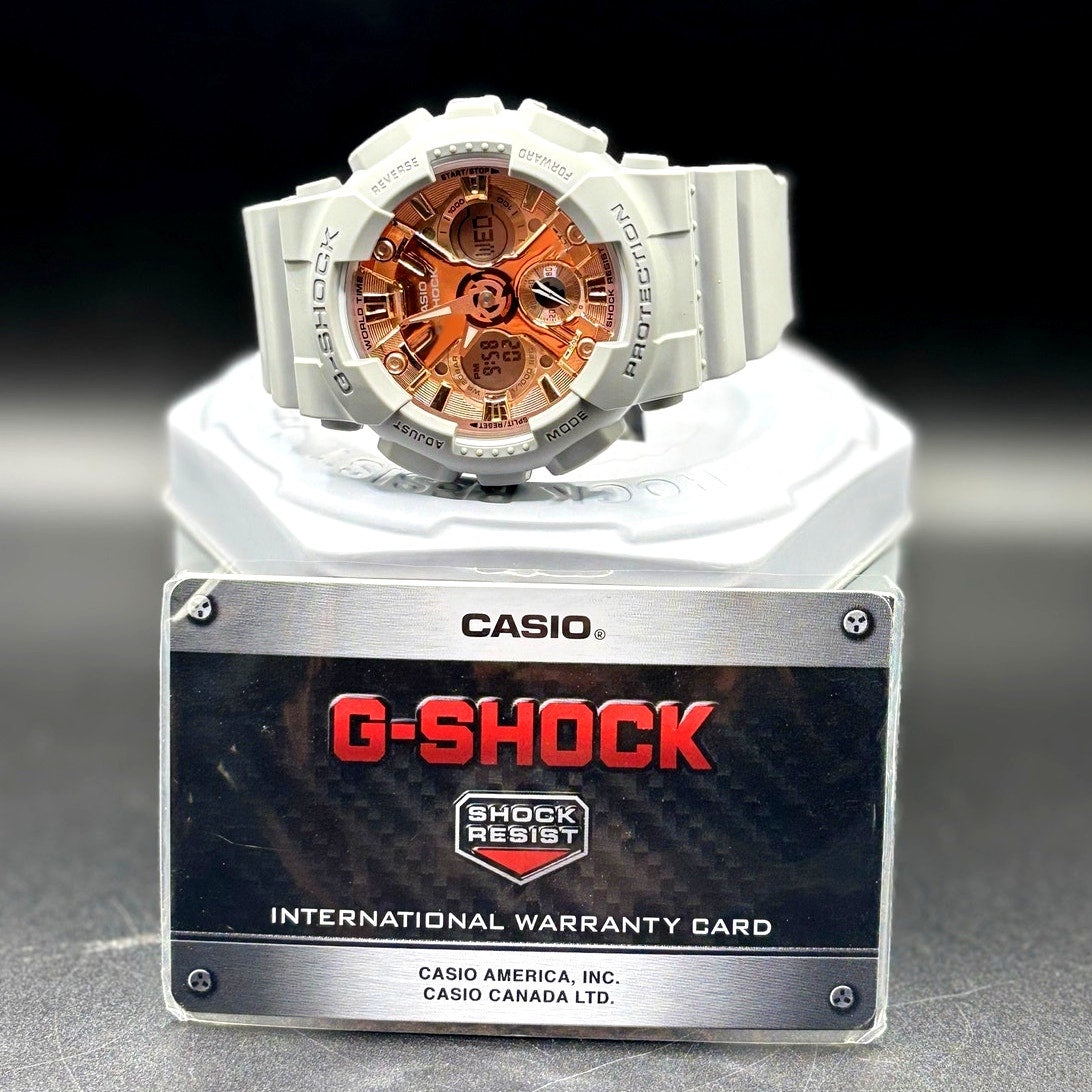 Casio G-Shock GMA-S120MF-8A Matte Gray Metallic Rose Gold Dial Women's Watch