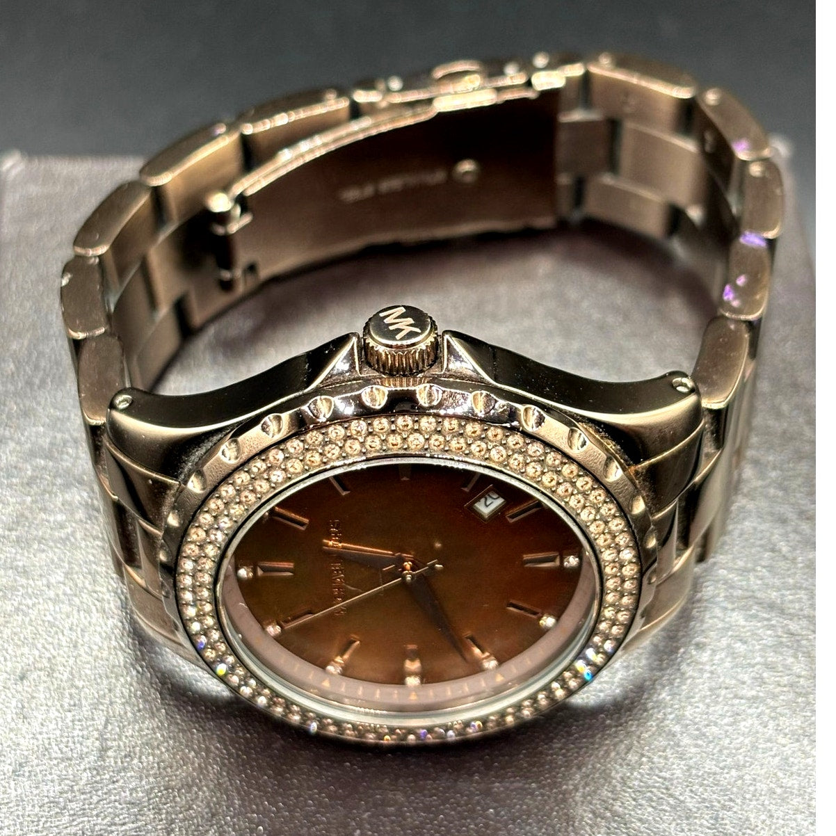 Michael Kors Madison Glitz MK5640 Espresso Brown Crystal Women’s Watch