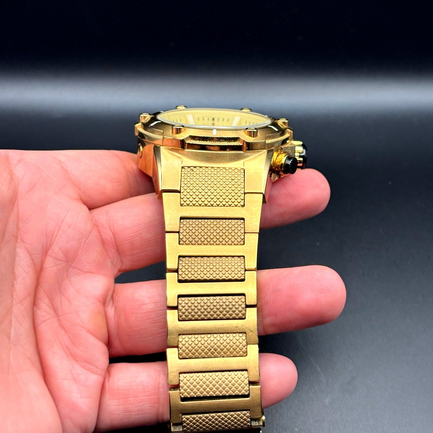Invicta Speedway 19529 Men's Ion Gold Plated Chronograph Swiss Quartz 51mm Watch