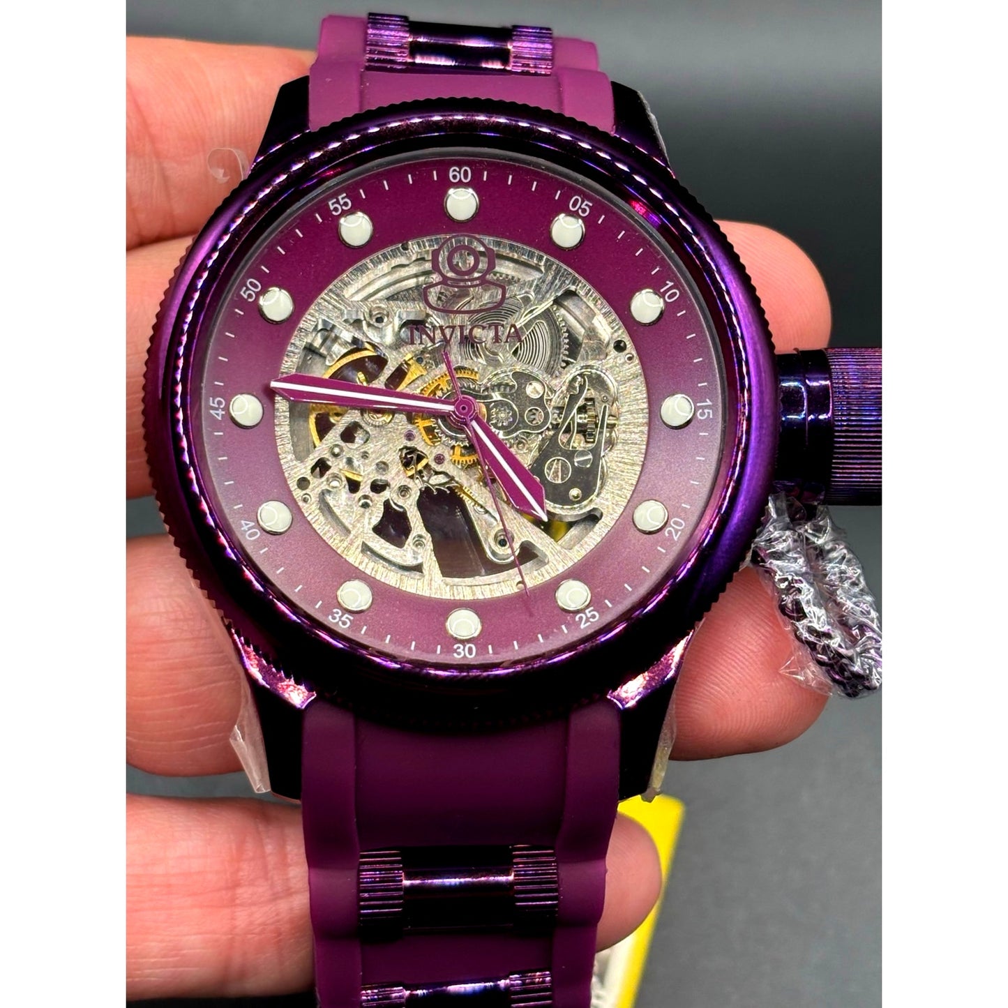 Invicta Pro Diver 40741 Automatic Skeleton Purple 51mm NIBWT