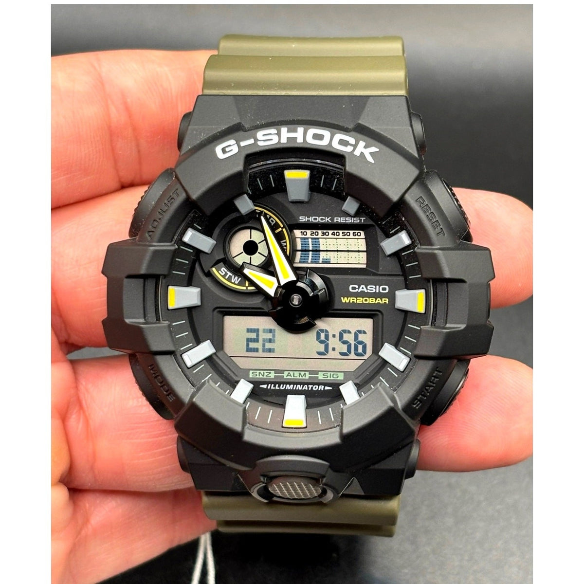 Casio G-Shock GA-710TU-1A3 Two-Tone Utility Olive Green Men’s Watch NIBWT