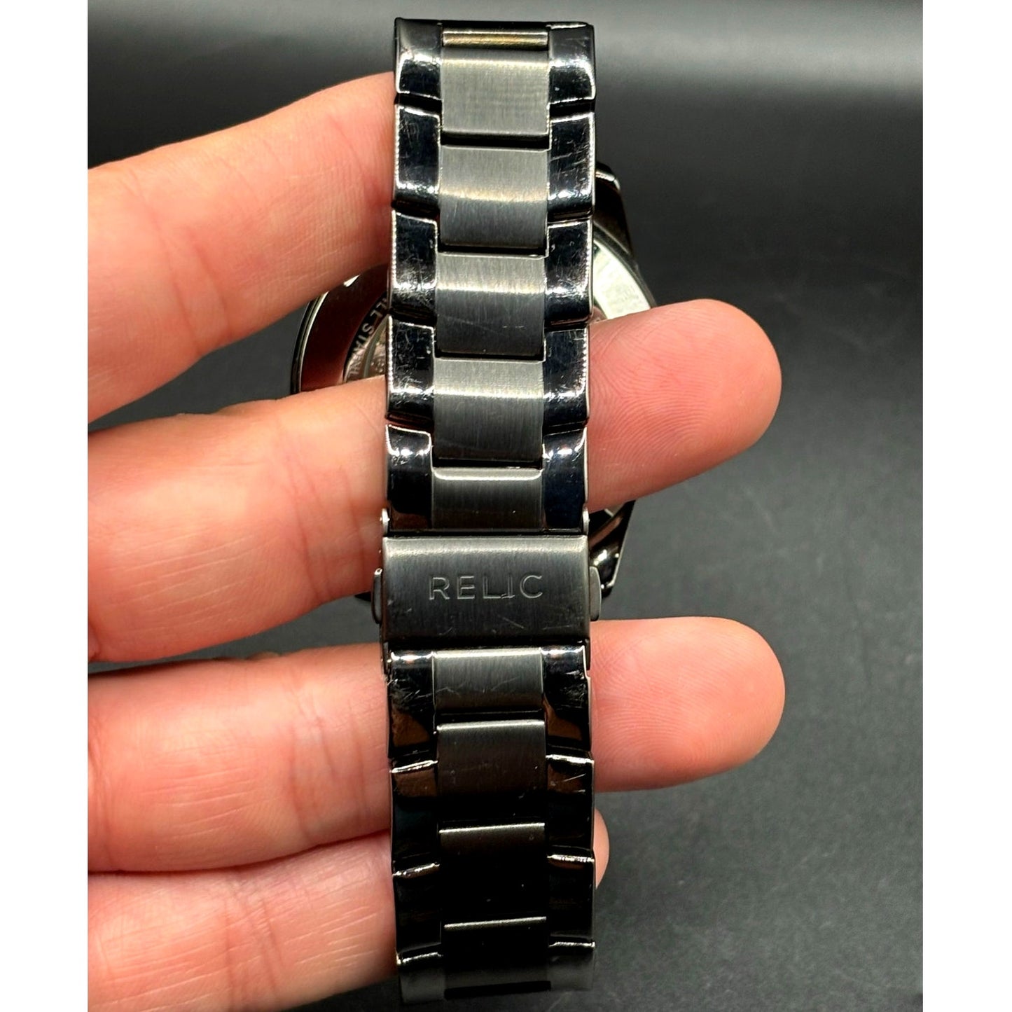 Relic by Fossil Brennan ZR11853 Automatic Skeleton Gunmetal Men’s Watch