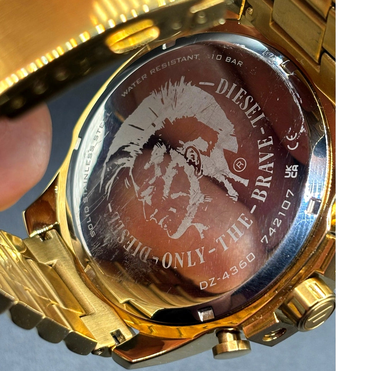 Diesel Mega Chief DZ4360 Gold Tone 51mm Chronograph Men’s Watch
