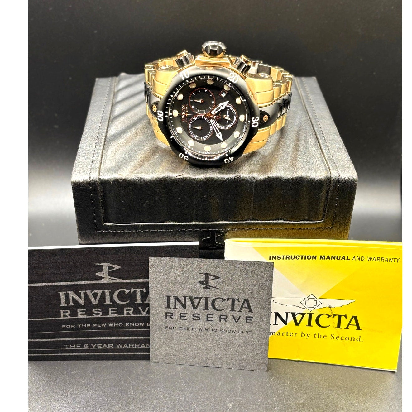 Invicta Reserve Venom 5728 Chronograph Swiss Made 53mm 18K Rose Gold Men’s Watch