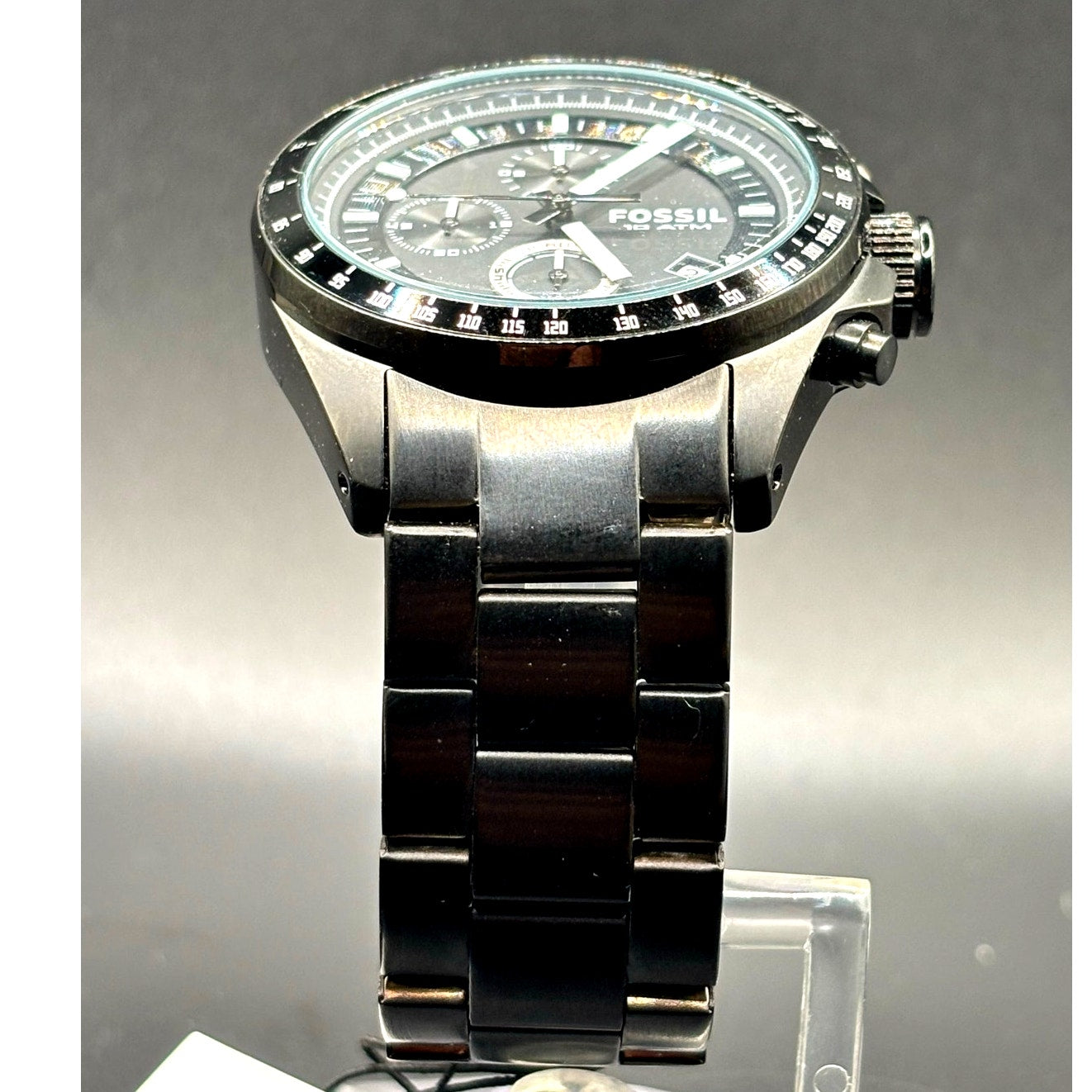 Fossil Decker CH2601 Black IP Stainless Steel Chronograph Men’s Watch NIB