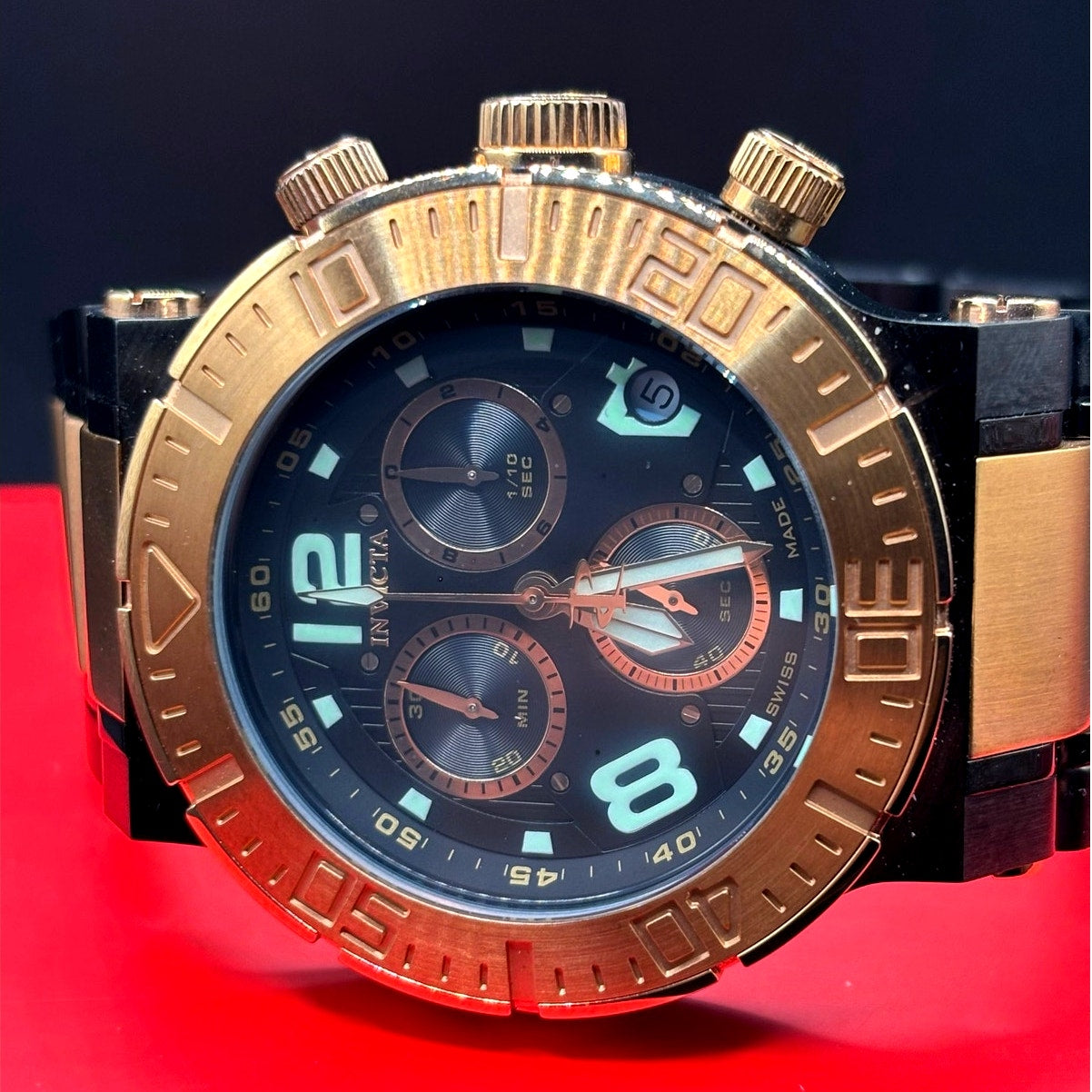 Invicta Reserve 6763 Swiss Made Chronograph 18K Rose Gold Plated Men's Watch