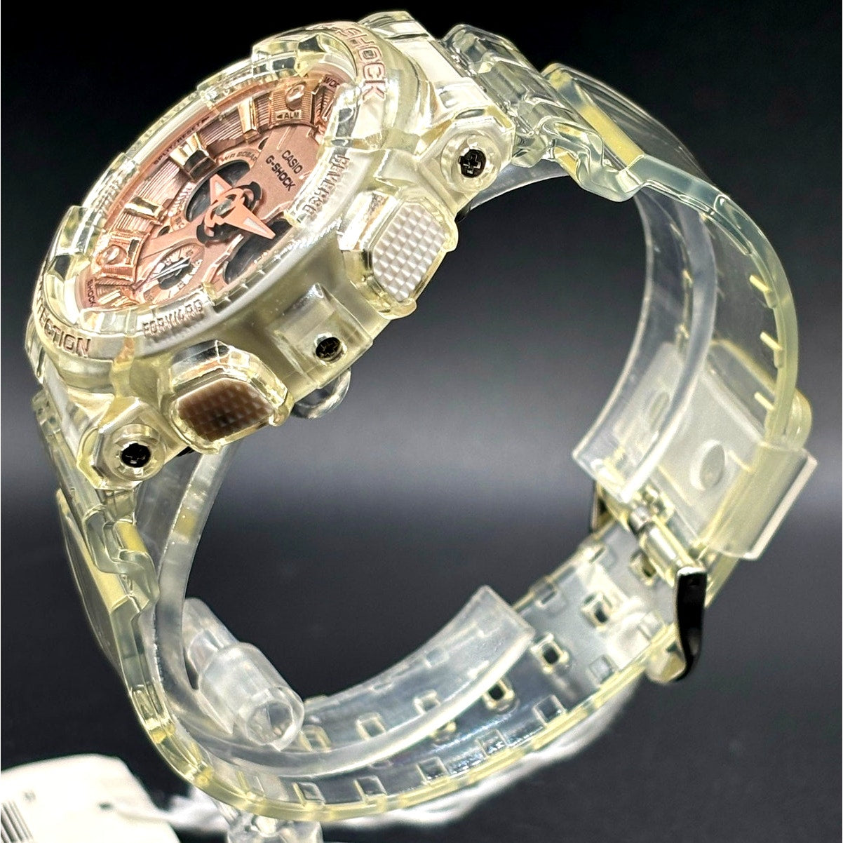 Casio G-Shock GMAS120SR-7A Women's Rose Gold Skeleton Analog Digital Watch NIBWT