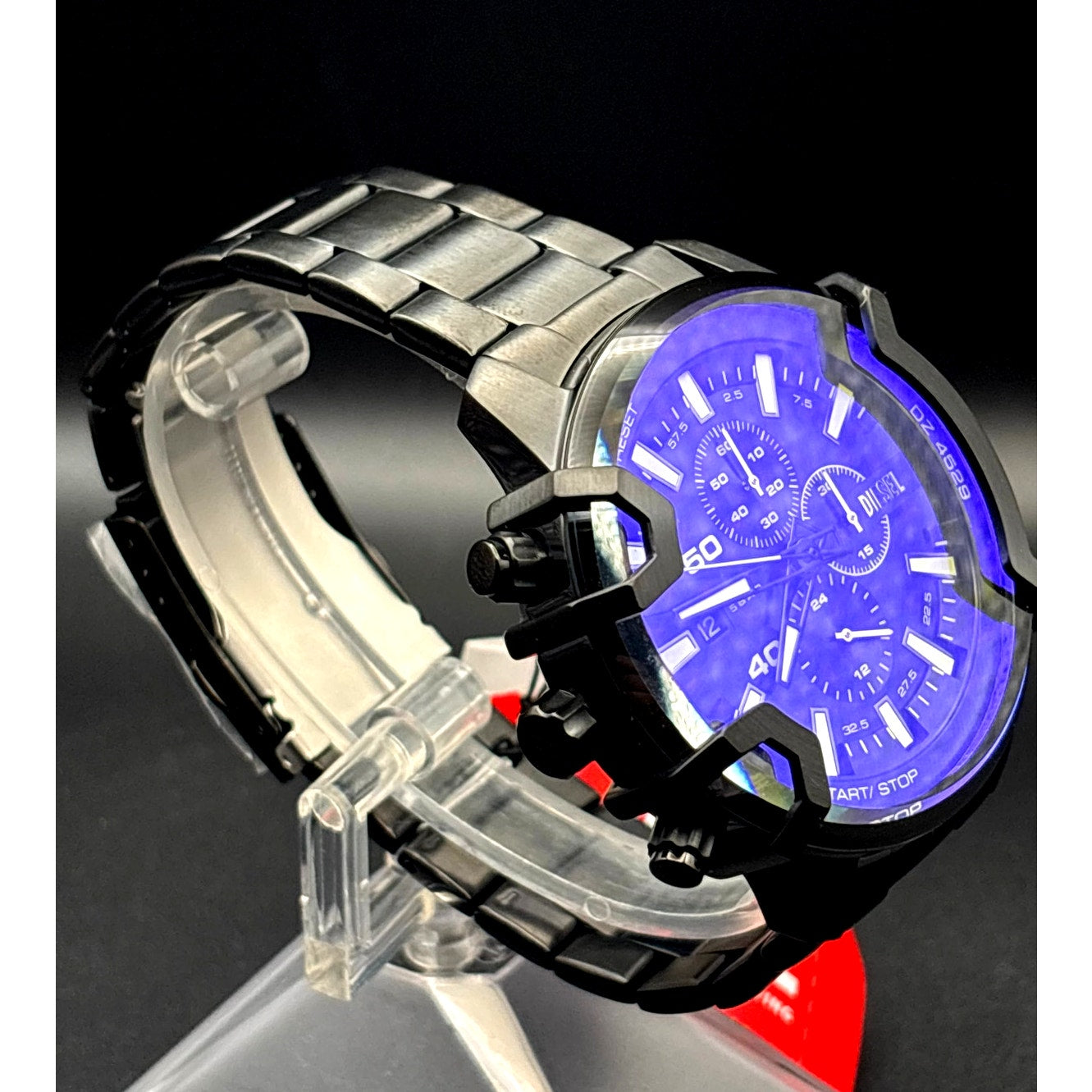 Diesel DZ4529 Griffed Men's Black Stainless Steel 48mm Chronograph Watch NIBWT