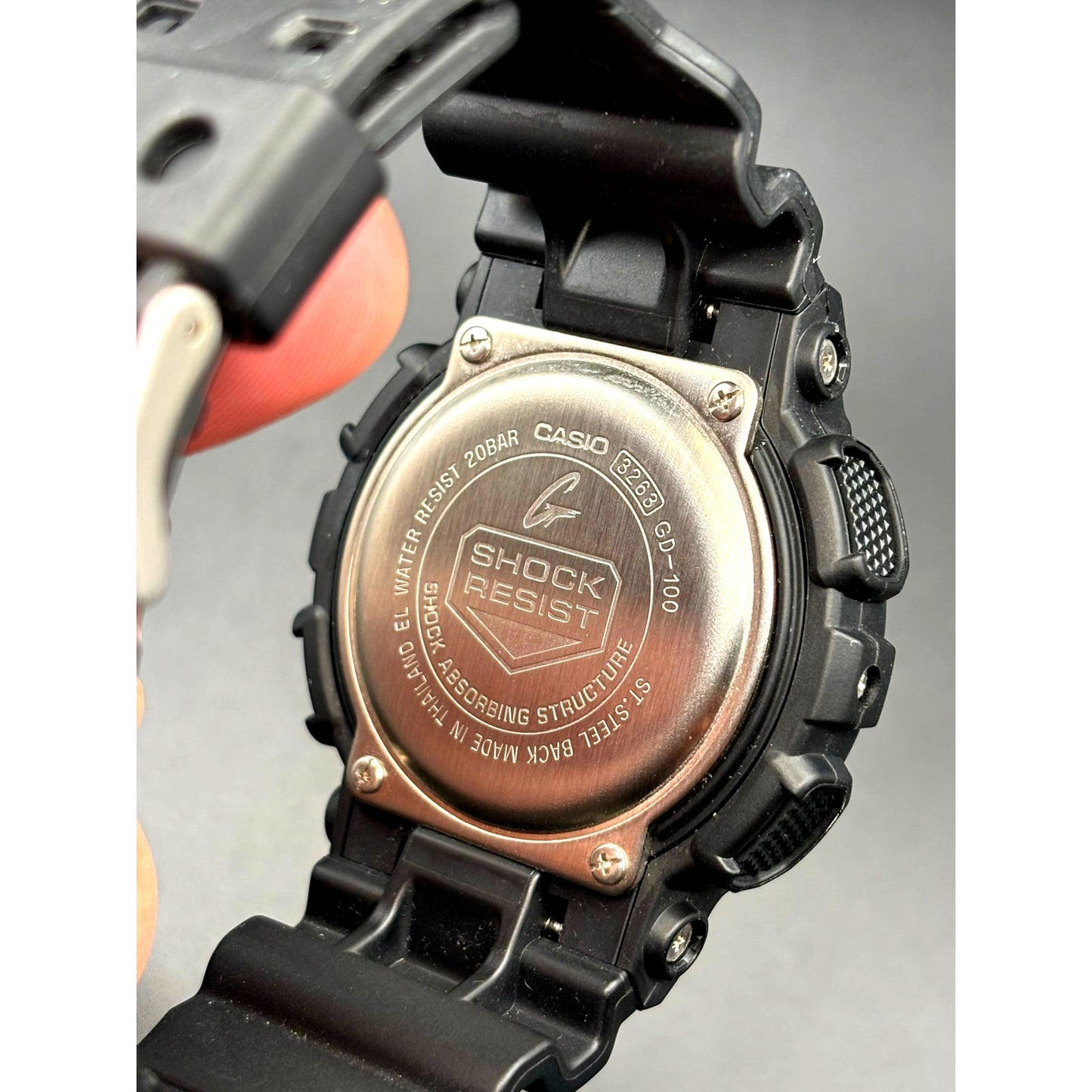 Casio G-Shock GD100-1B Black Digital High Brightness World Time 200M Watch NIBWT