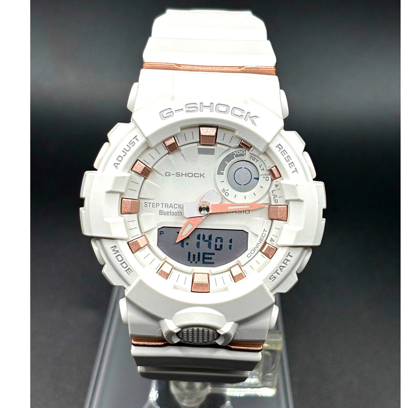 Casio G-Shock GMA-B800-7A Step Tracker Bluetooth White Rose Gold Women's Watch