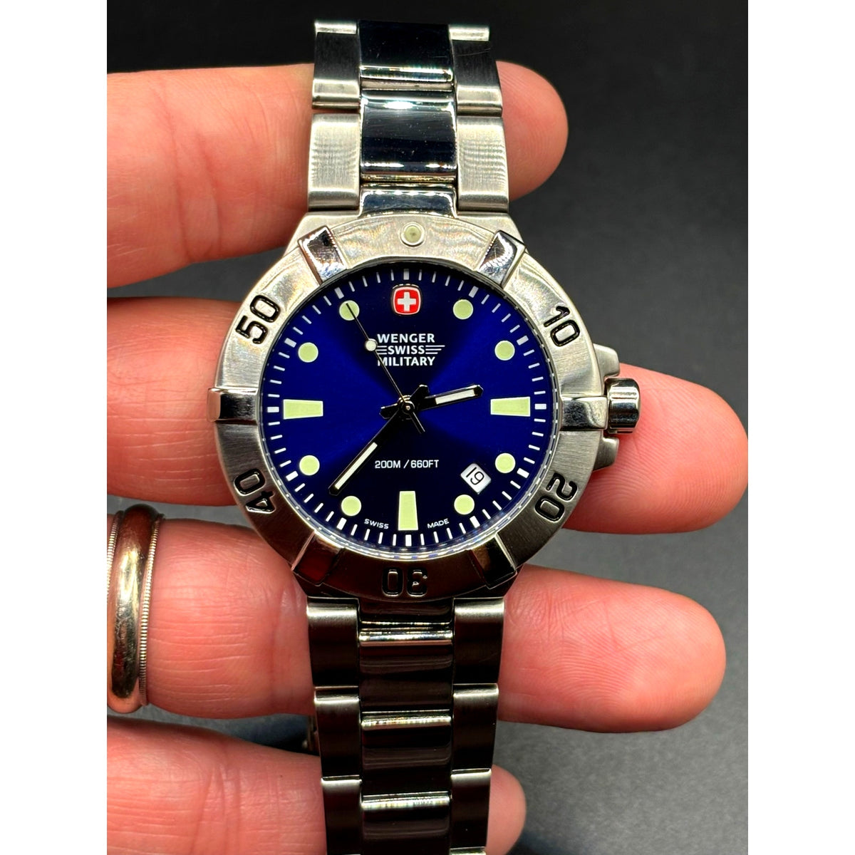 Wenger Swiss Military 79178 SeaForce Blue Dial 41mm Swiss Dive 200M Discontinued