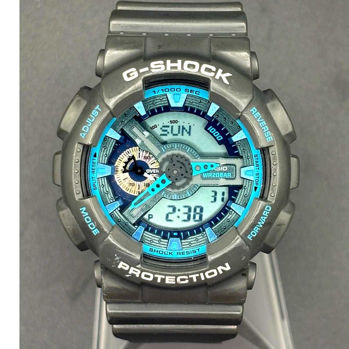Casio G-Shock GA-110TS-8A2 Gray Teal Analog Digital Men's 51mm Watch