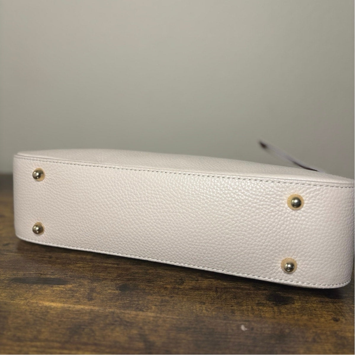 Anna Paola LIA Handbag – Latte Italian Leather, Top Handle + Crossbody, NWT