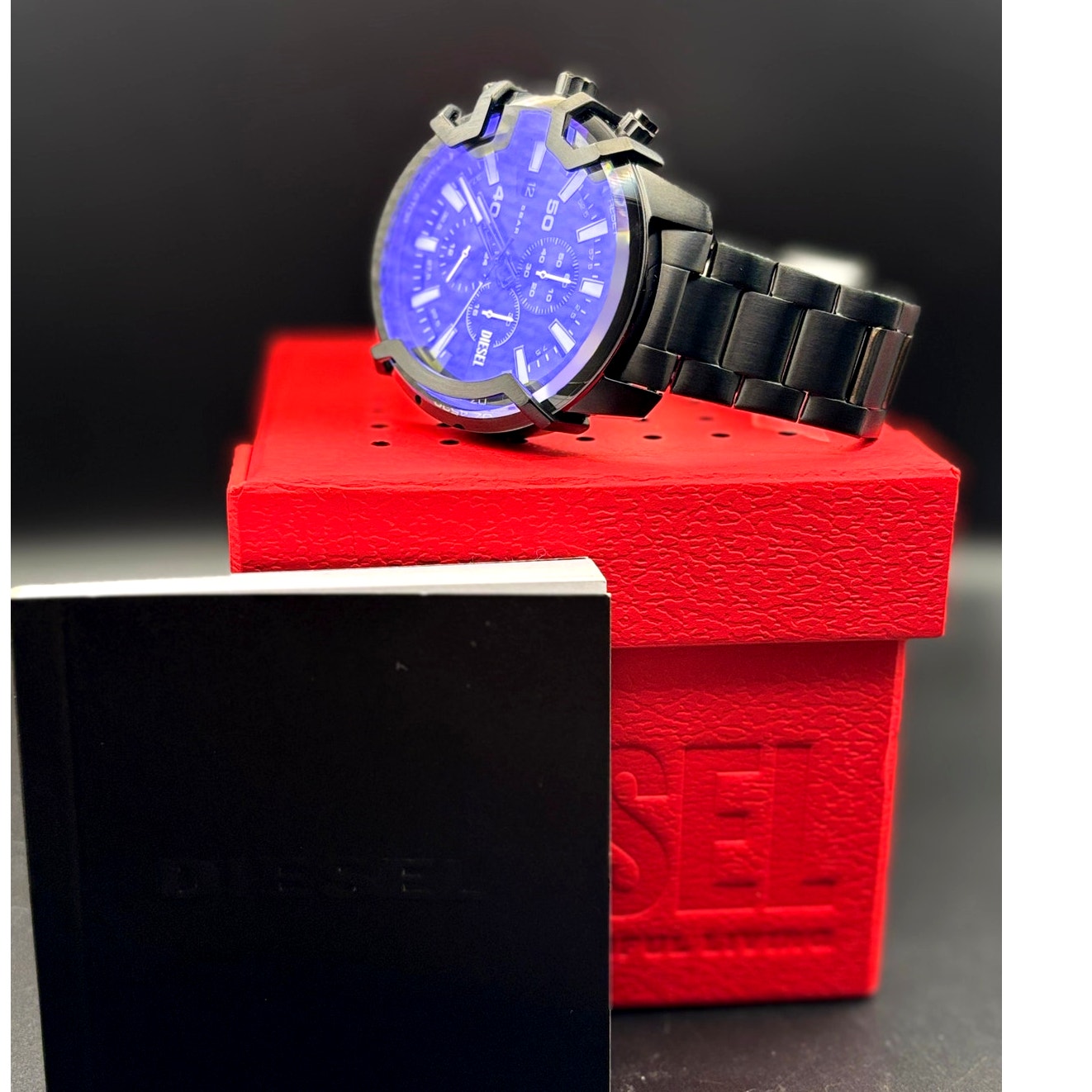 Diesel DZ4529 Griffed Men's Black Stainless Steel 48mm Chronograph Watch NIBWT