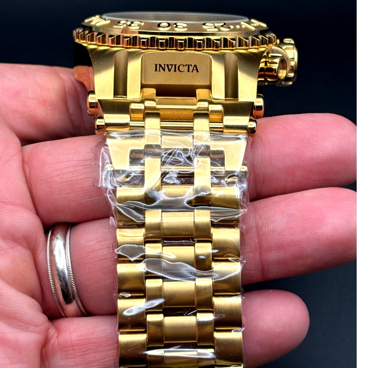 Invicta 45932 Mens Reserve Chaos Swiss Ronda Chrono Gold Tone Stainless Steel