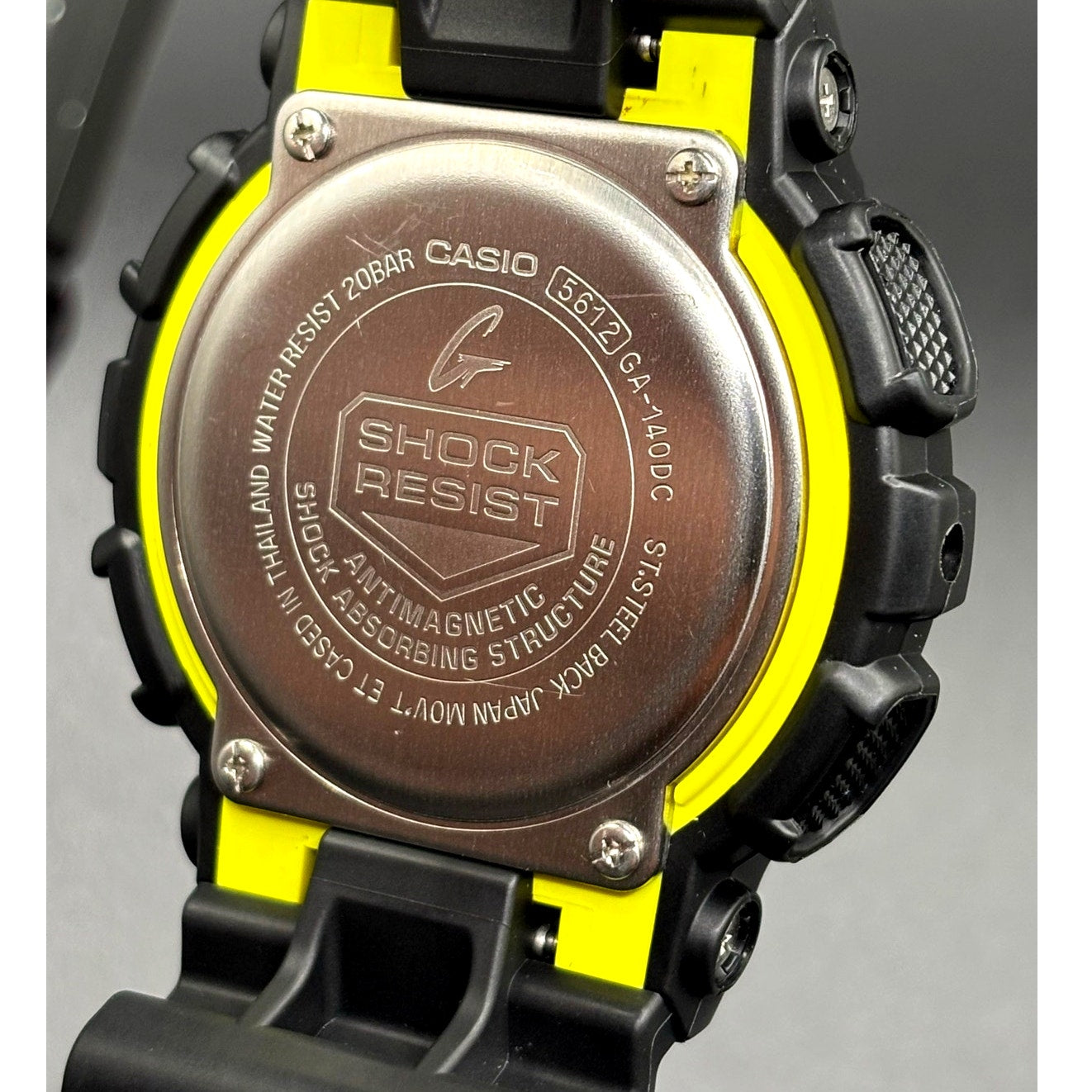 Casio G-Shock GA140DC-1A Analog Digital Black Vivid Yellow Men's Watch