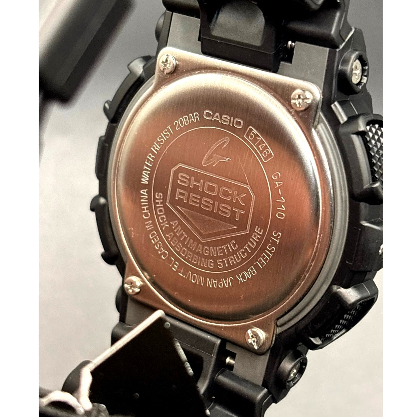 Casio G-Shock GA110-1B Men's Analog Digital Black Resin 200M Rugged Watch NIBWT