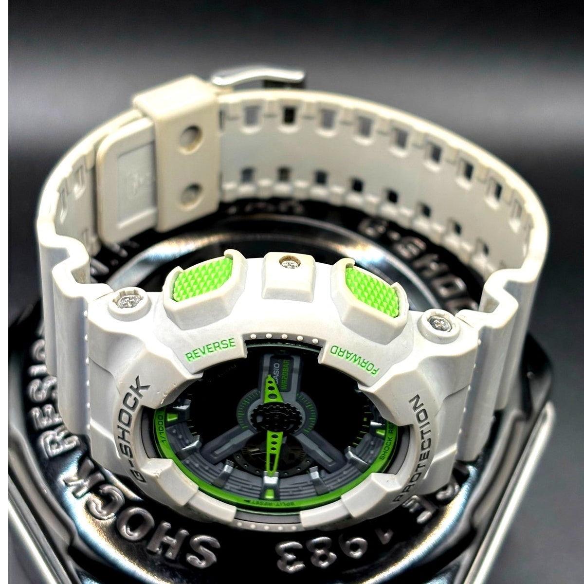 Casio G-Shock GA-110TS-8A3 Gray Neon Green Ana-Digi 51mm Men’s Watch