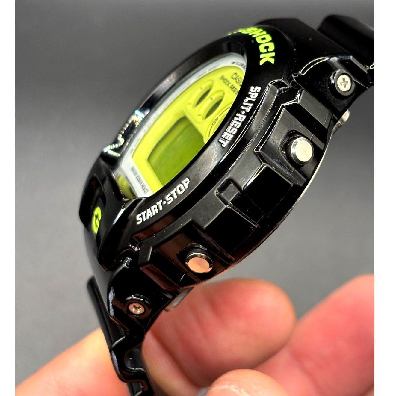 Casio G-Shock DW6900RCS-1 Lime Green Glossy Black Digital Men's Watch NIB
