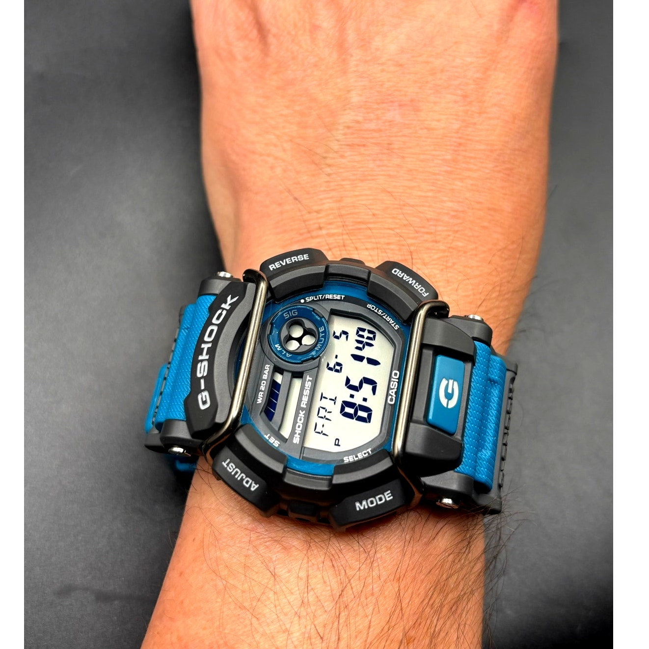 Casio G-Shock GD-400-2 Blue Gray Digital World Time Men's Watch Discontinued