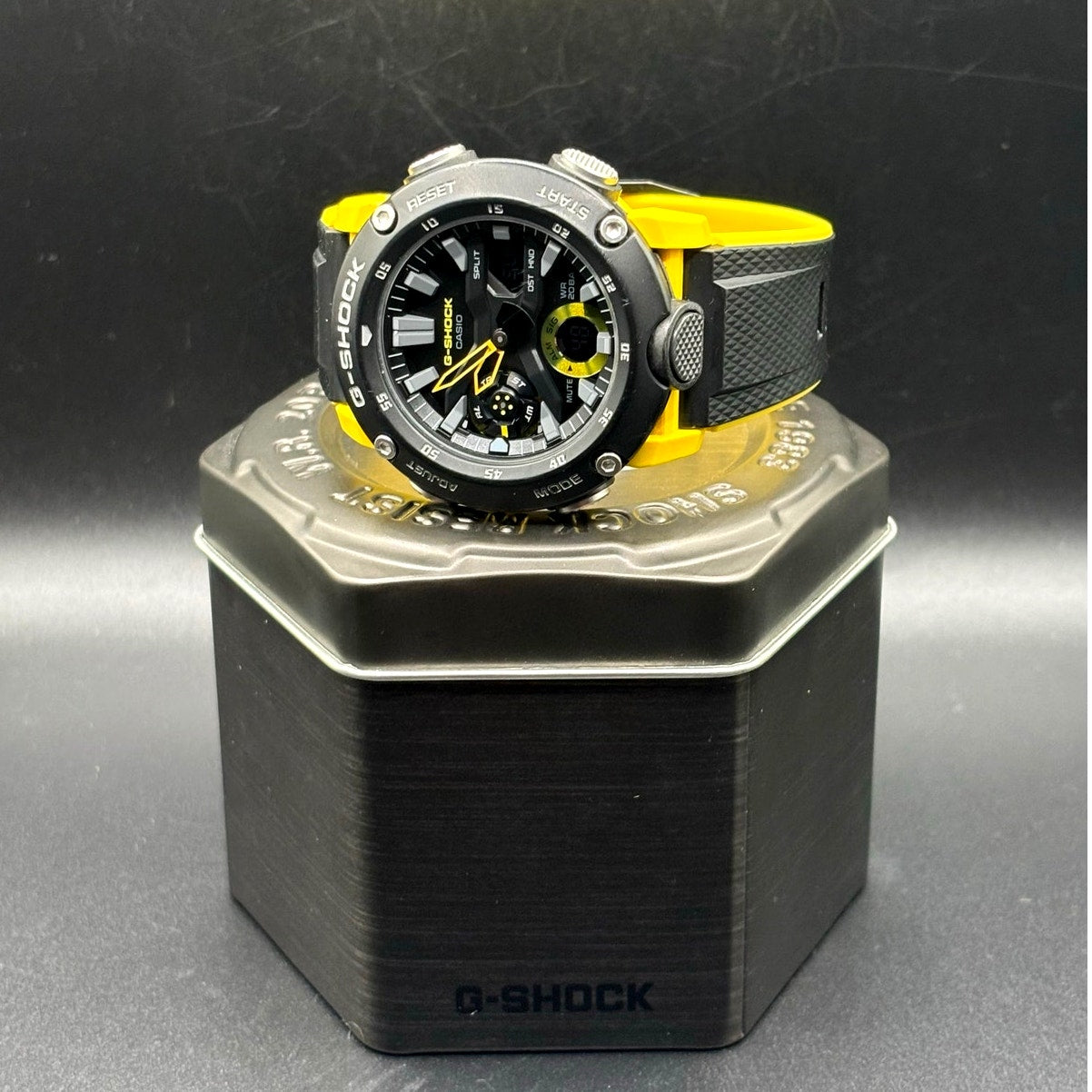 Casio G-Shock GA-2000-1A9 Carbon Core Guard 200M Yellow Black Men’s Watch