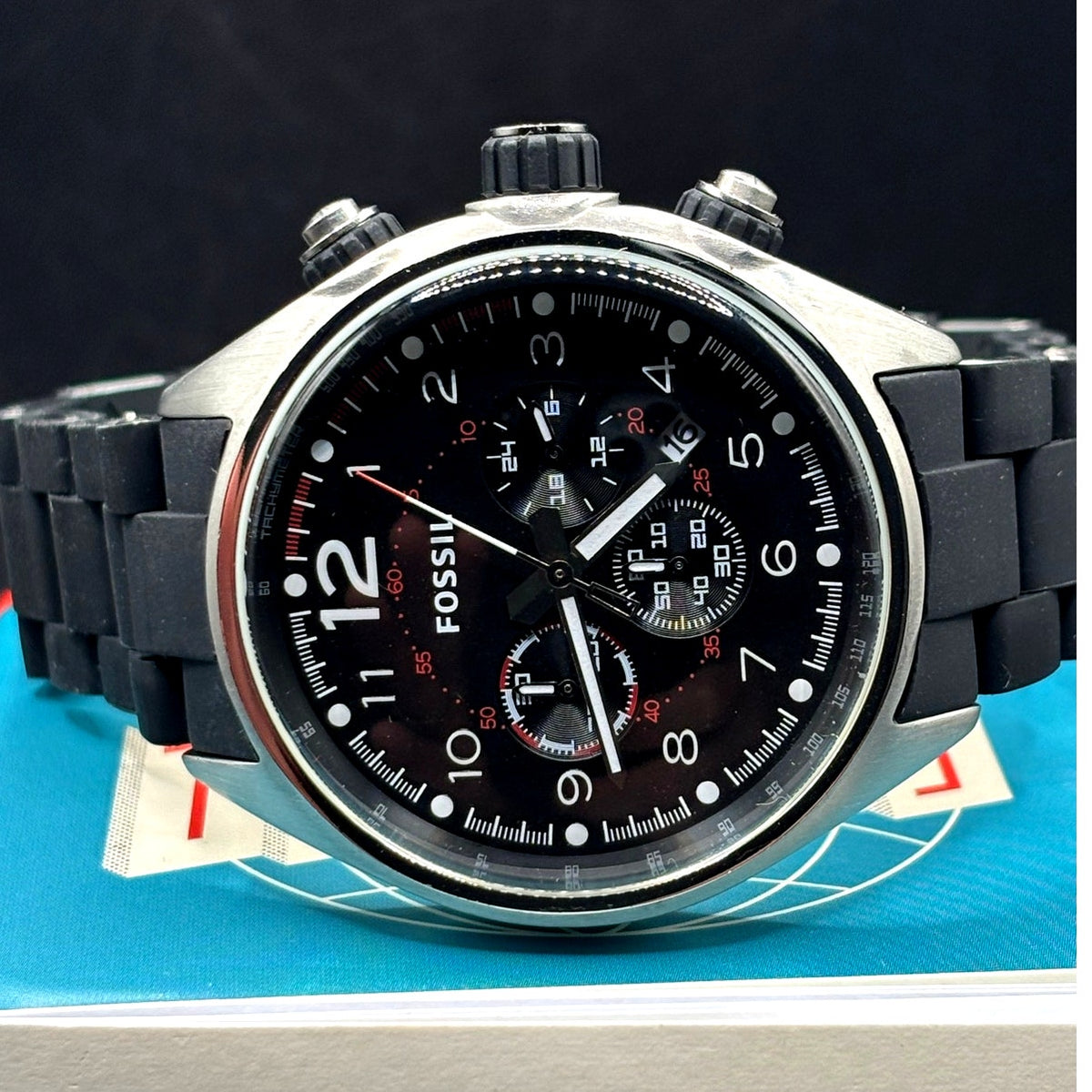 Fossil Flight CH2697 Chronograph Black Dial 46mm Men’s Watch