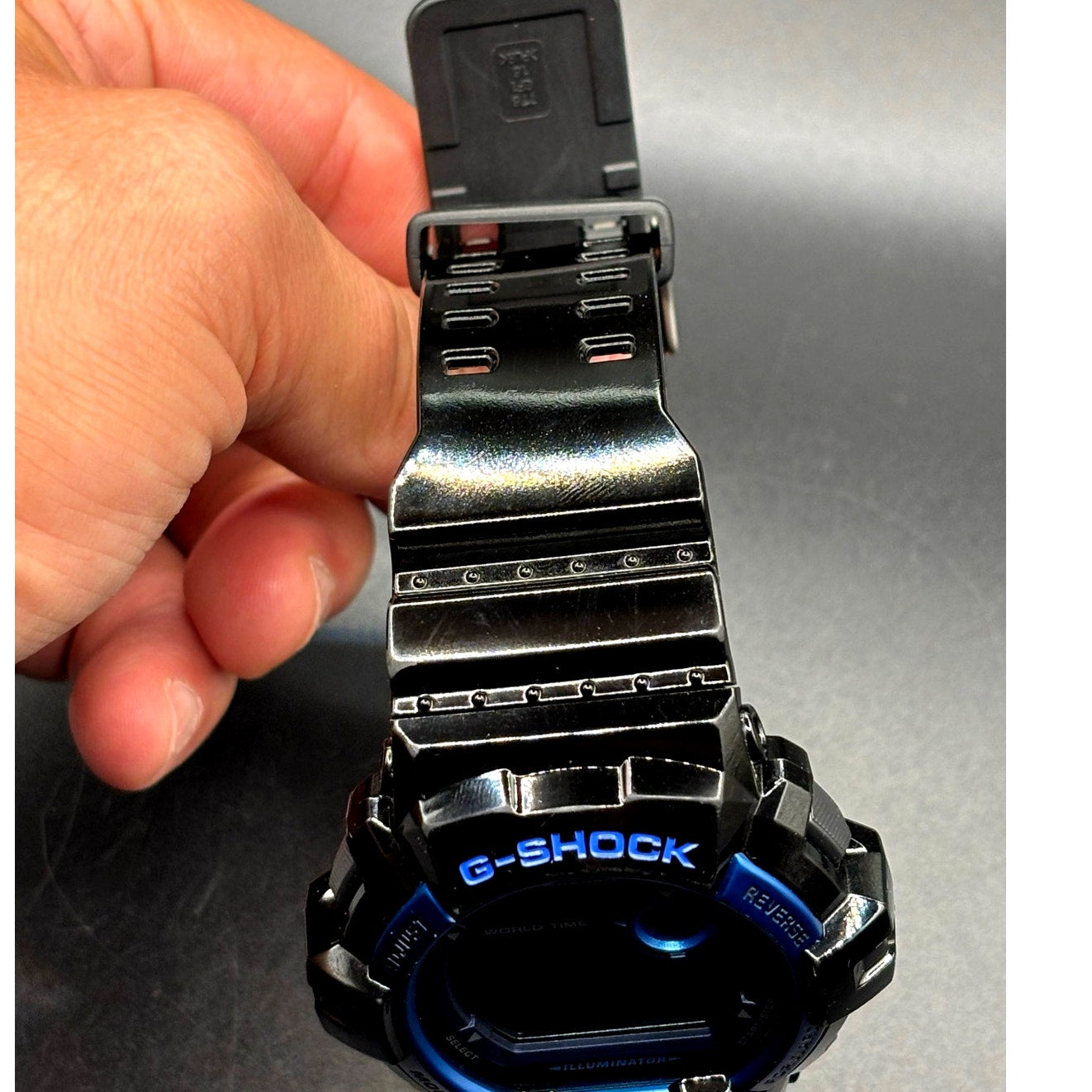 Casio G-Shock G-8900A-1 Glossy Black Blue Dial Digital Men’s Watch 200M NIB