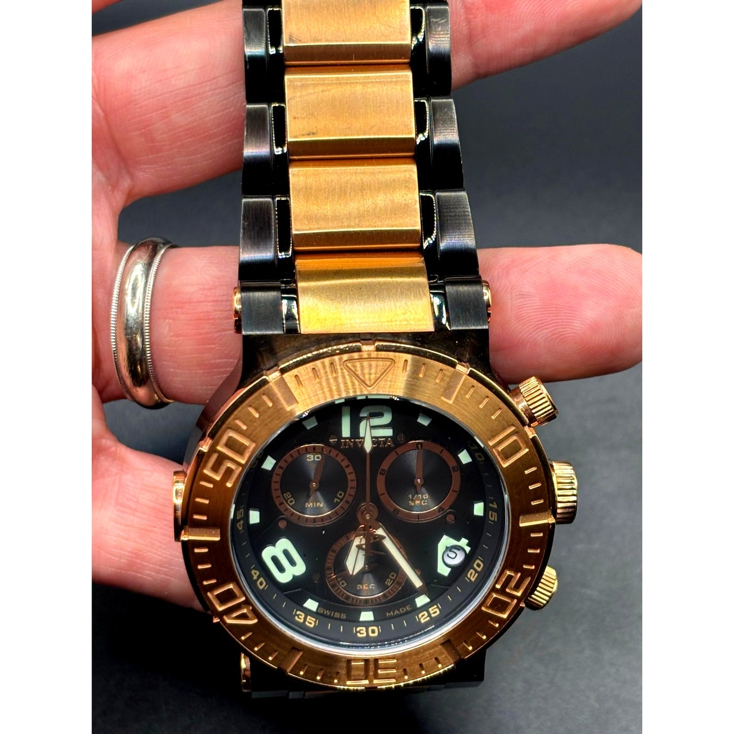 Invicta Reserve 6763 Swiss Made Chronograph 18K Rose Gold Plated Men's Watch