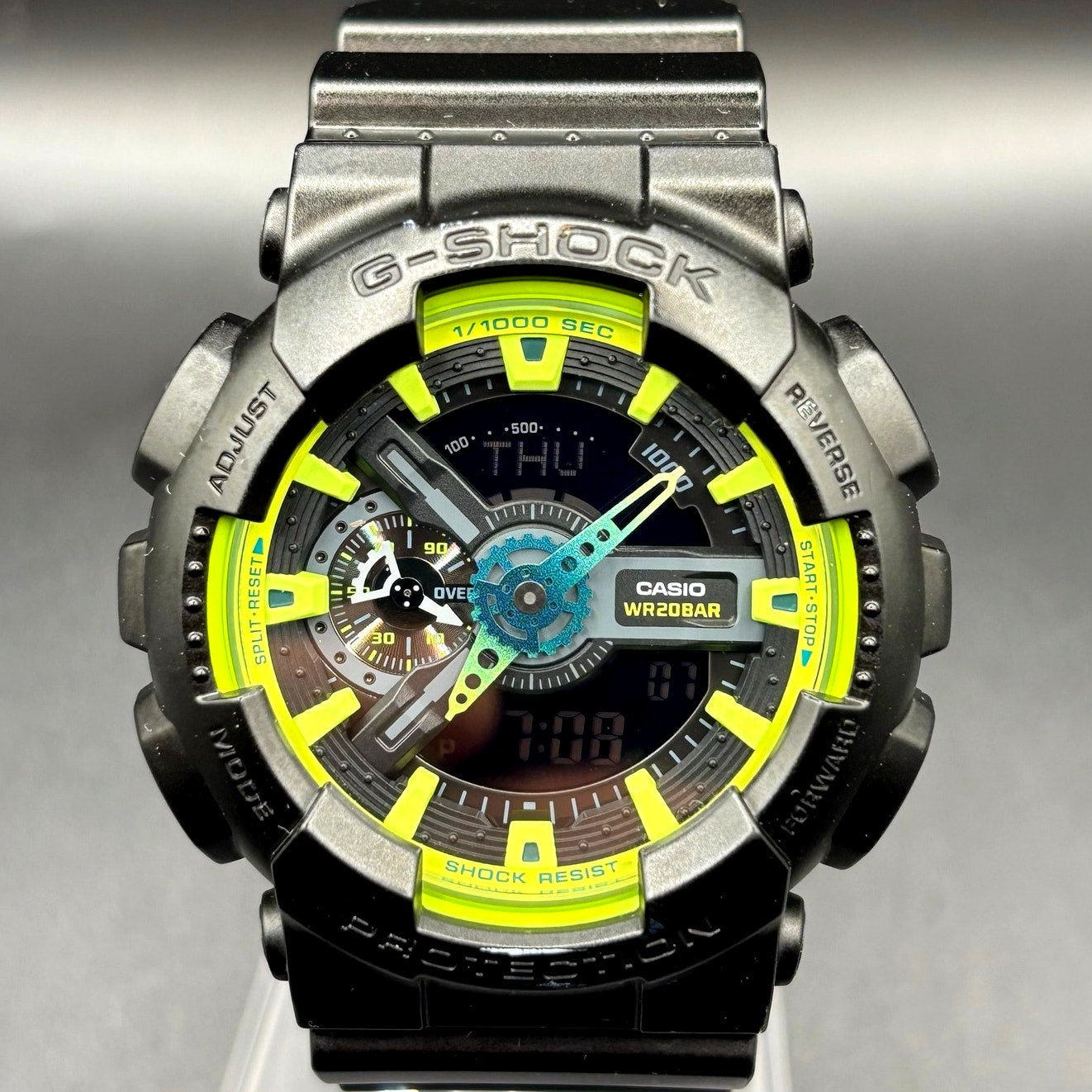 Casio G-Shock GA-110LY-1A Sporty Illumi Lime Black Analog Digital Men's Watch
