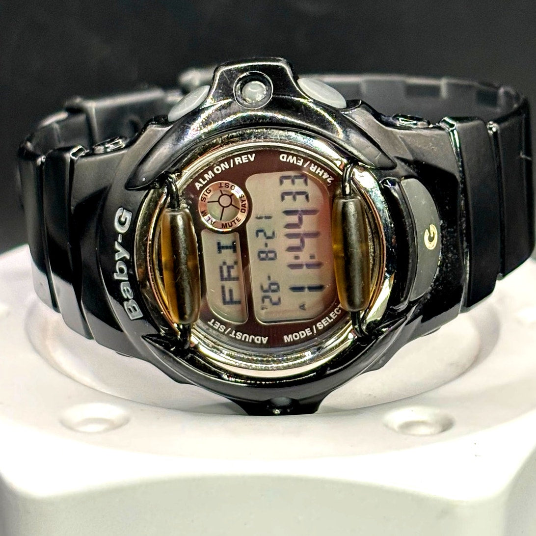 Casio Baby-G BG-169R-1 Glossy Black Digital Data Bank 200M Women’s Watch