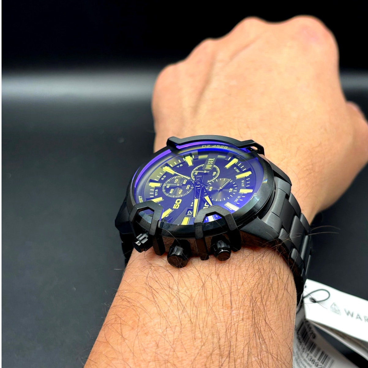 Diesel DZ4529 Griffed Men's Black Stainless Steel 48mm Chronograph Watch NIBWT