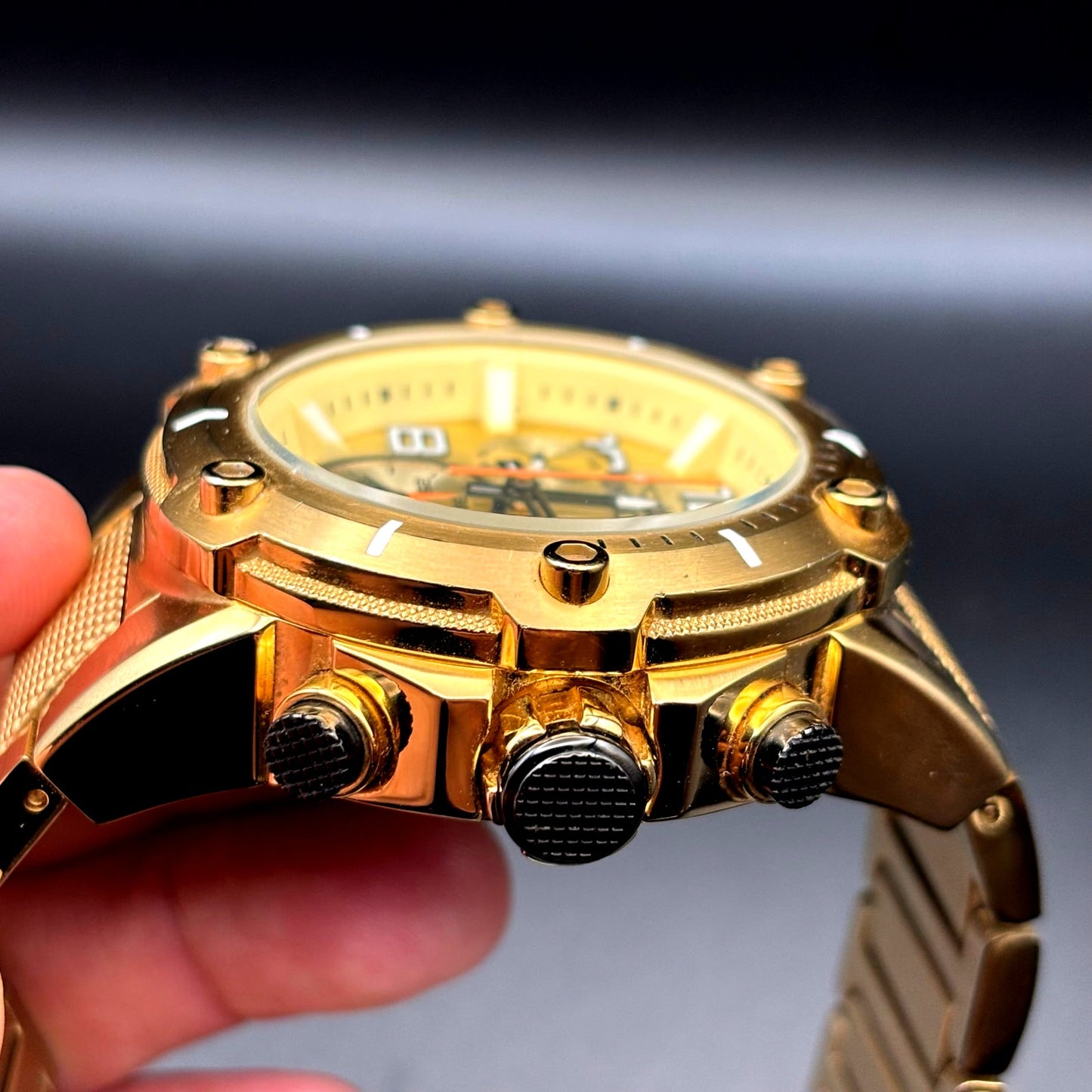 Invicta Speedway 19529 Men's Ion Gold Plated Chronograph Swiss Quartz 51mm Watch