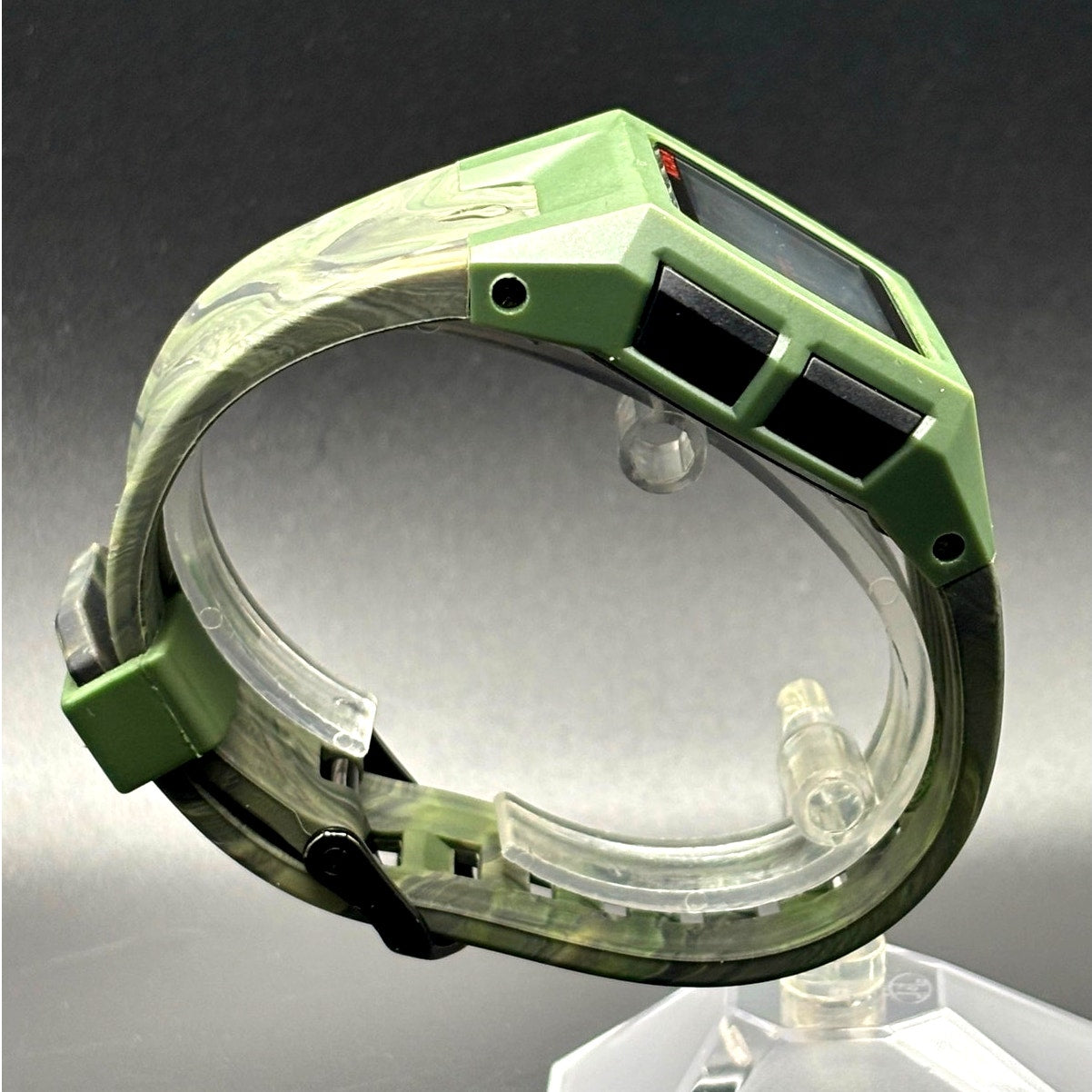 Nixon Lodown II Green Camo Digital Tide Watch Surf 100M